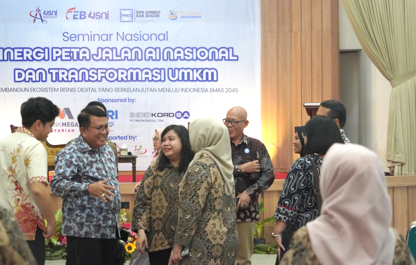 Acara Seminar Nasional DPK APINDO Kabupaten Bogor Kolaborasi dengan Universitas Satya Negara Indonesia (USNI) Kampus A, USNI Pondok Indah Jakarta Selatan